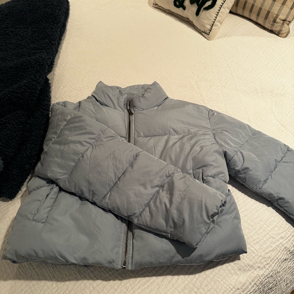 Light Blue Double Zero Puffer Jacket